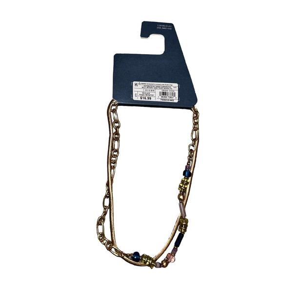 Universal Thread Women's Mixed Asymmetrical Irregular Beaded Layered Chain 17.5" - Picture 3 of 4